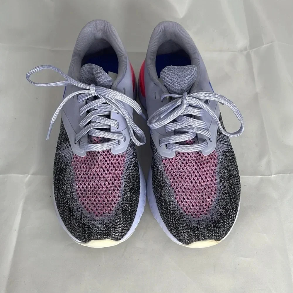 NIKE Odyssey React 2 Flyknit React Running Shoe Purple Lightweight Sneaker 6 - Picture 5 of 13